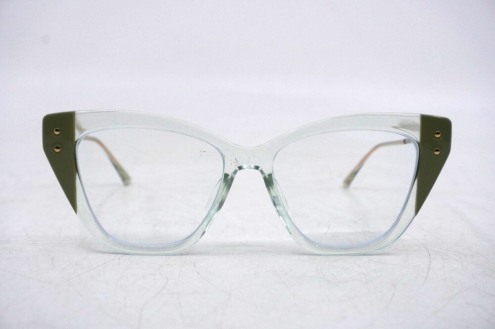 FIRMOO Cat Eye Full Rim Eyeglasses Frames Only Green Clear Rose Gold TR8233
